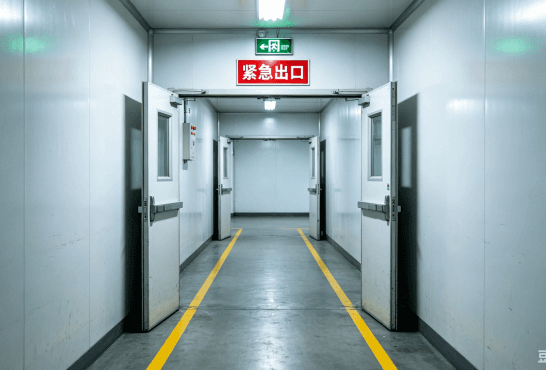 工厂通道紧急出口检测
