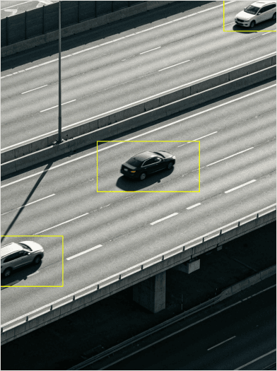 道路視訊帧中的车辆目標提取示例